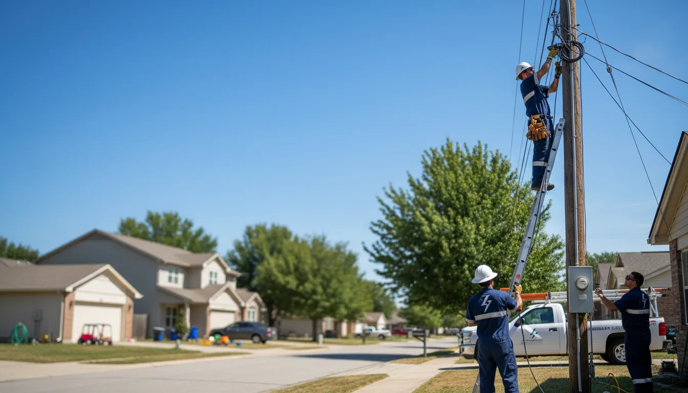 Residential electrician providing installation services in Bells, TX